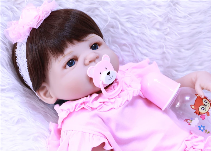22&quot reborn Baby Doll Princess Girl Dolls full body Soft Silicone Babies Girls Lifelike real fashion bebe dolls for sale toy | Игрушки и