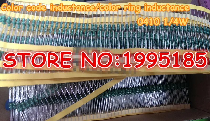 50pcs/lot 0410 1/4W 100UH Color code inductance 0410-101K color ring | Обустройство дома
