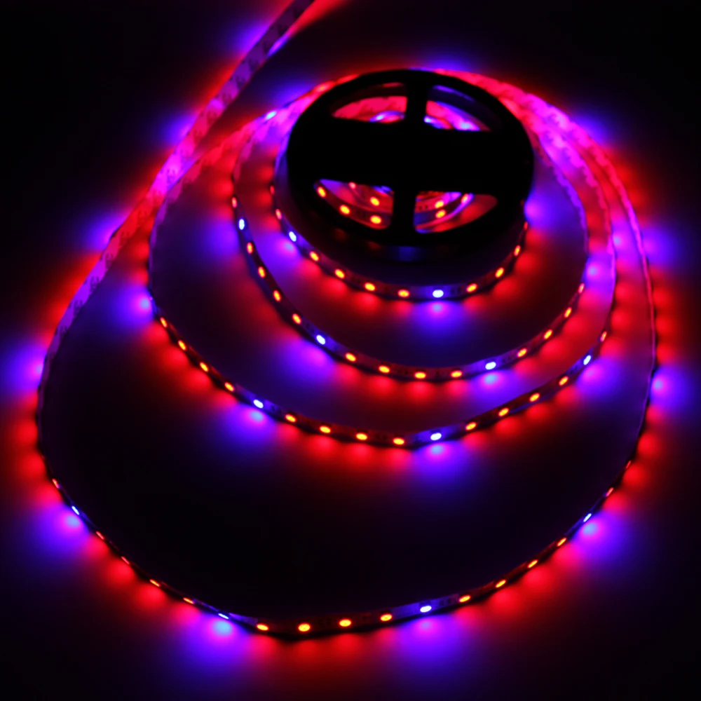 1 компл. 5 м LED завод Лампы для роста растений 5050 Светодиодные ленты огни DC12V 4Red