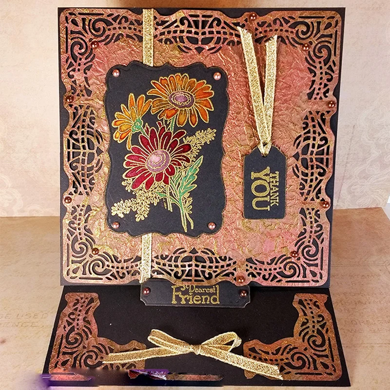 Opulent Декор кружева края рамки металла трафареты для пресс-формы для ручная работа Скрапбукинг декорирование для тиснения бумаги высечки