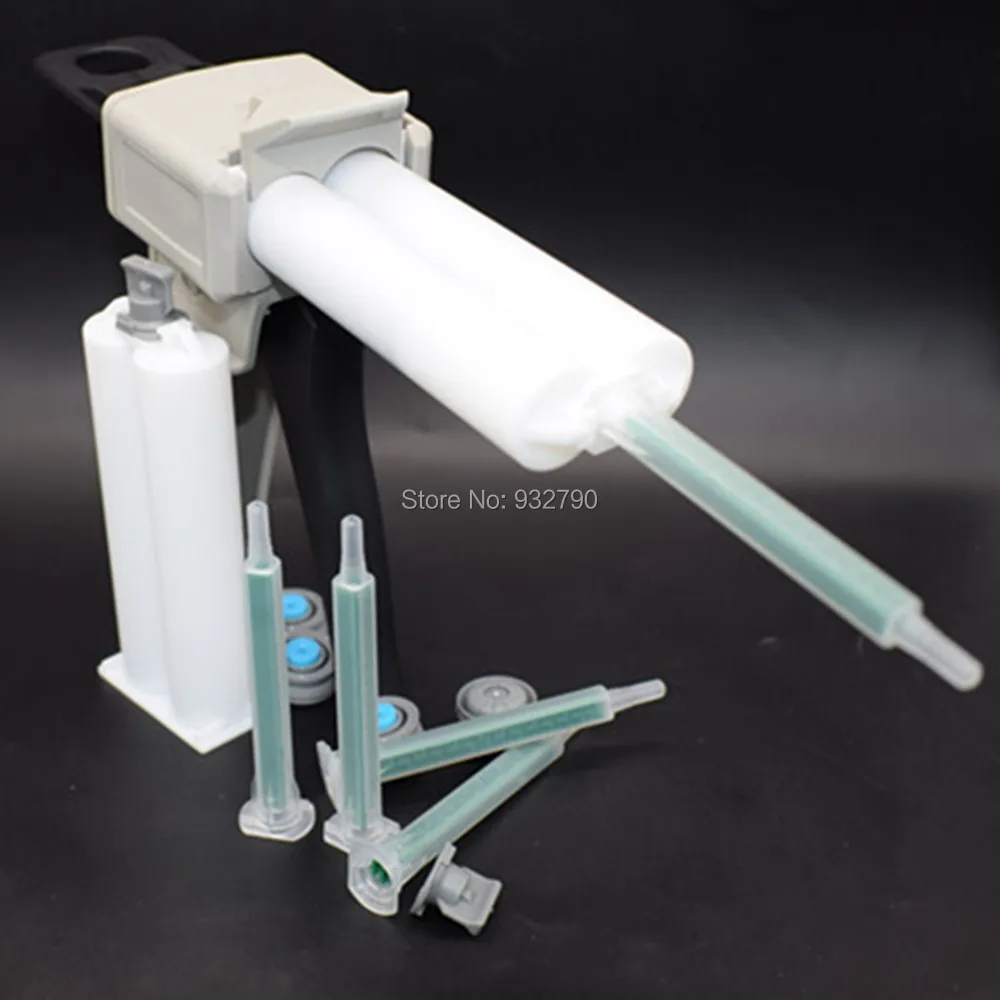 

50ml 1:1 Epoxy Adhesive Gun Applicator Dispensing Gun Caulking Gun + 5pc Mixer Mix Mixing Nozzle + 2pcs 50ml Epoxy Cartridge