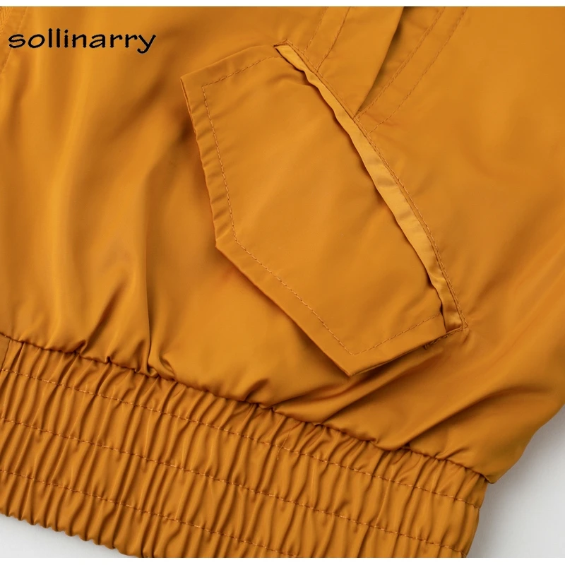 Sollinarry Атлас Базовая куртка Для женщин с длинным рукавом кружева ветровка