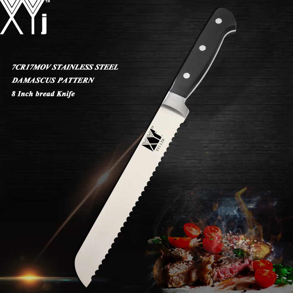 XYj кухонный нож Santoku шеф повара с ультраострым лезвием в немецком стиле для