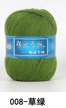 008 grass green 1 шт. = 50 г монгольский кашемир ручной вязки кашемировая пряжа шерстяная кашемировая вязальная пряжа шарфик шерстяной Yarny Baby - Цвет: 008 grass green