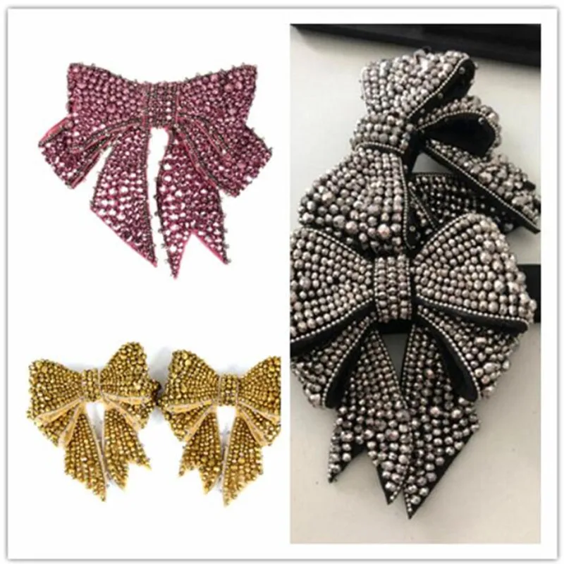 Модный дизайнерский стрейчевый ремешок с бантом Bling Стразы Butterfly knot черный