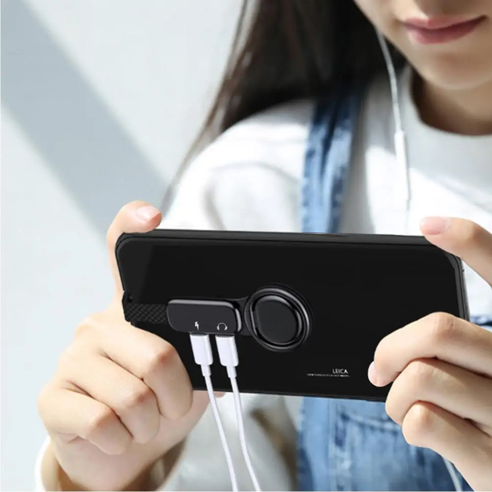 Двойной адаптер и кольцевой держатель USB C Type-C регулируемая подставка для