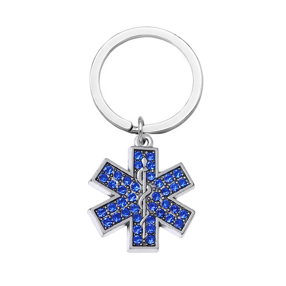 Стразы для пациентов с диабетом металлический брелок ключей медсестры