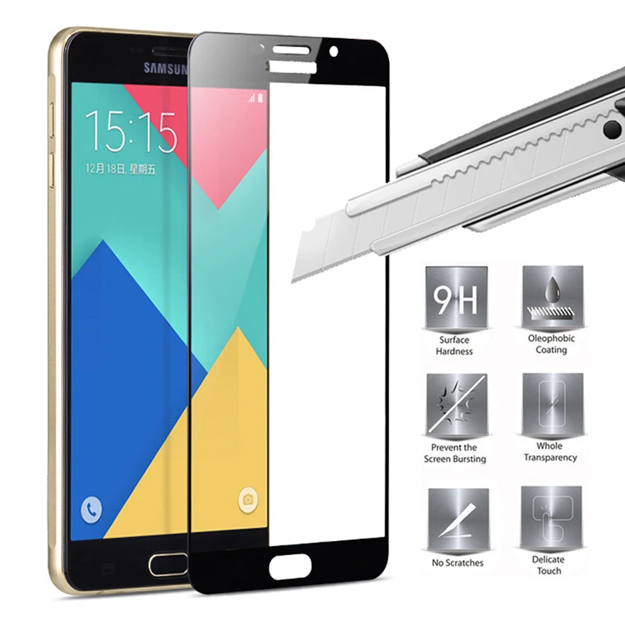 Защитное закаленное стекло для Samsung Galaxy A8 2018 Защита экрана smsung A6 A5 A7 J2 J3 J4 J6 J7 J8 9h |