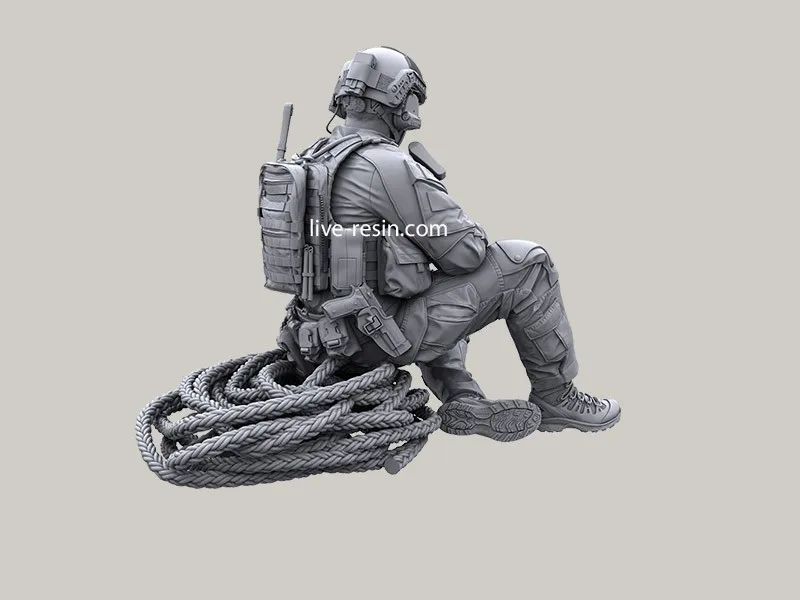 

1/35 scale resin figure model kit Modern US Navy SEALs sitting posture Unpainted and unassembled LRM35030Y1