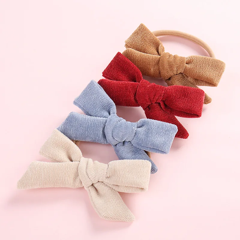 30 шт./лот Модный милый бант для волос эластичная нейлоновая повязка на голову 2018