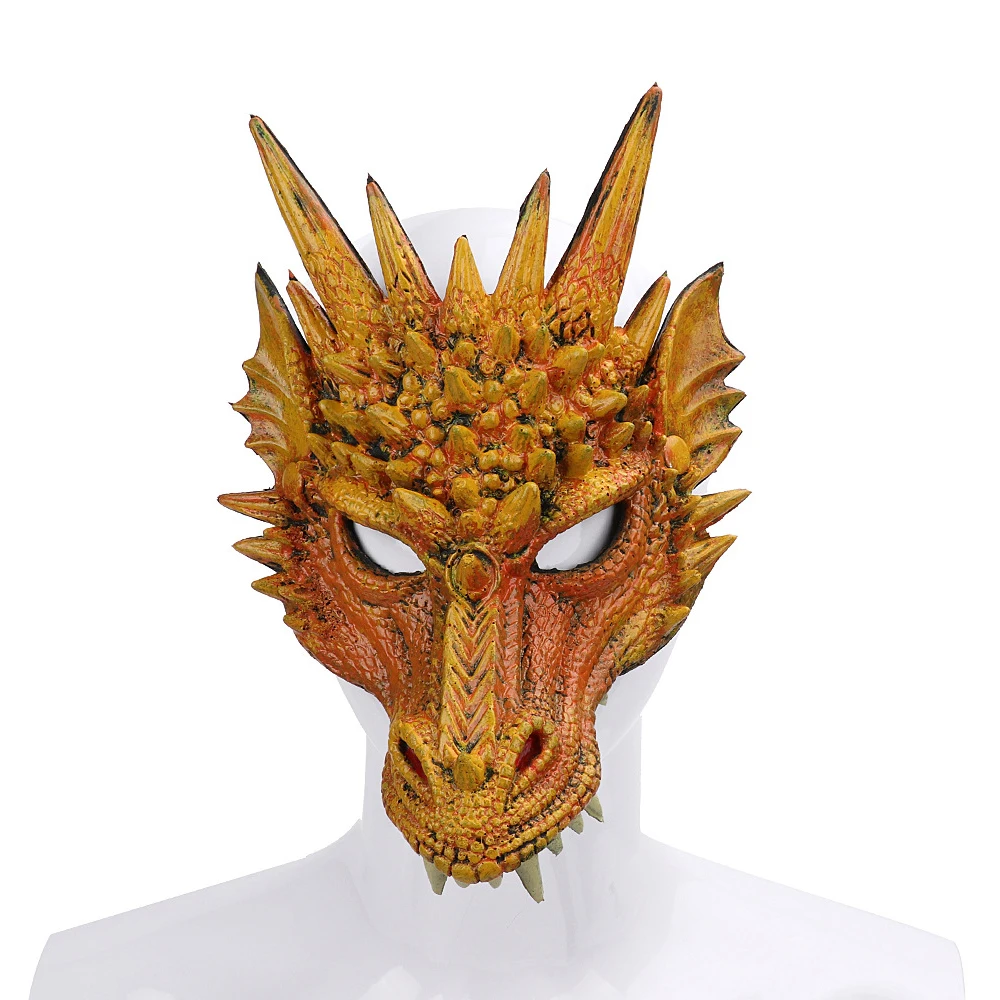 Новый злой Дракон маска 3D животных пены ПУ Лун китайский костюм дракона для