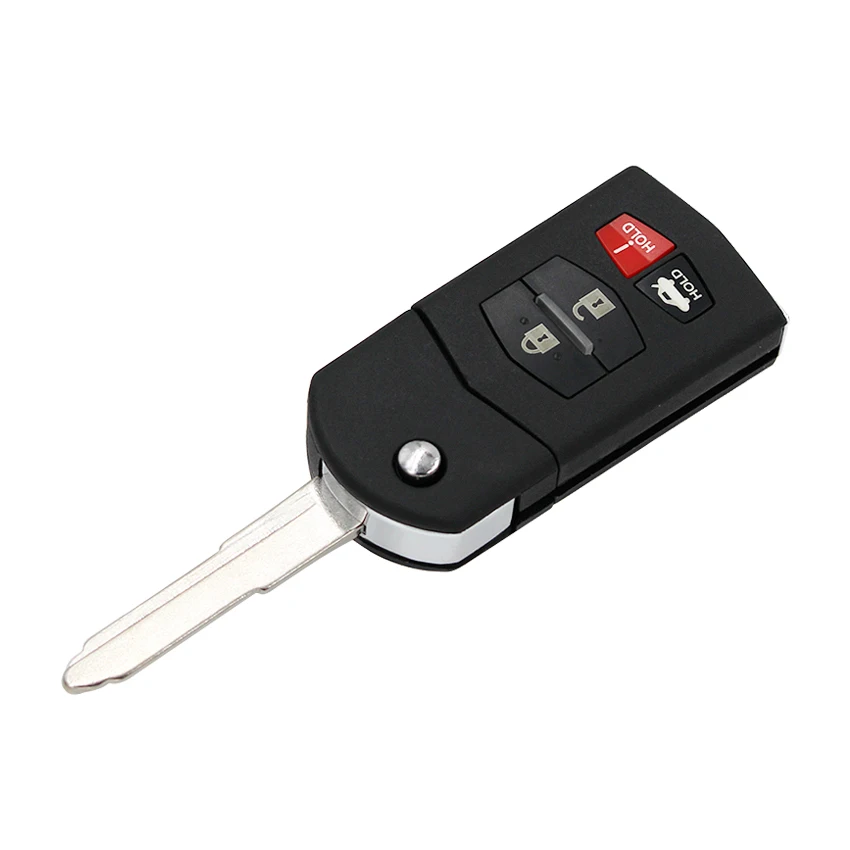 4 Button Remote Flip Key Fob FSK 313.8 MHz For Mazda 6 RX8 FCC:KPU41788 With 4D63