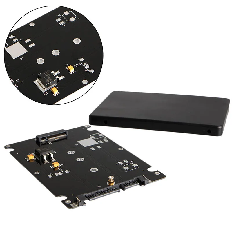 B + M ключ гнездо 2 м. для NGFF (SATA) SSD на 5 SATA конвертер адаптер карта с коробкой