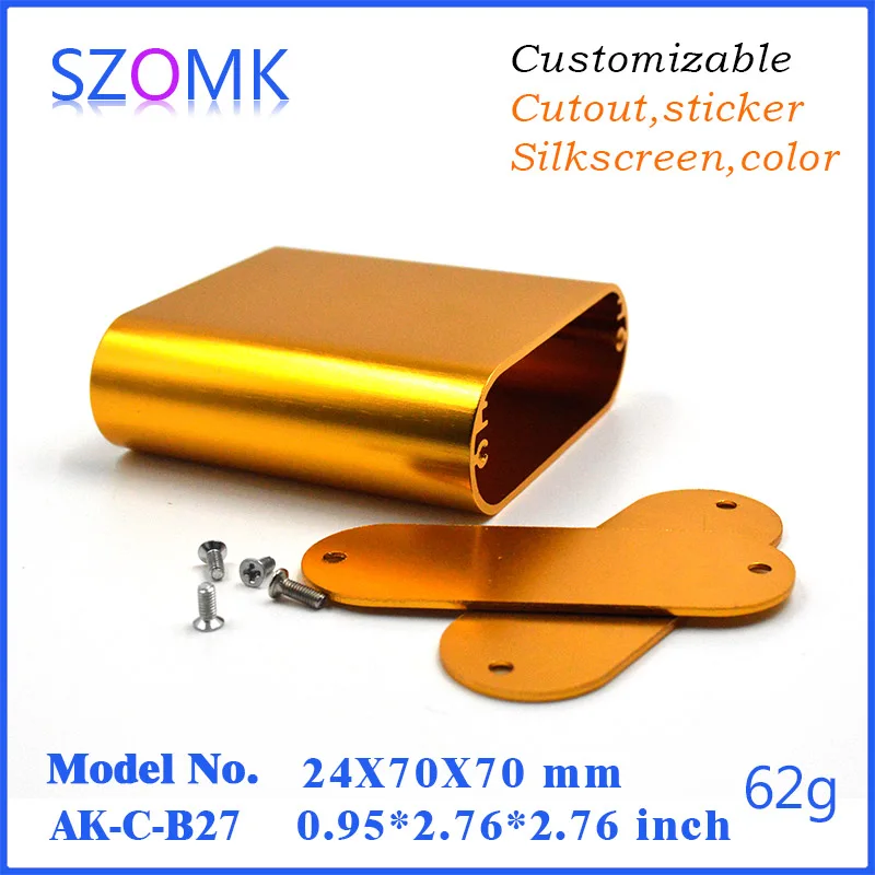 Алюминиевый корпус для электронного усилителя 1 шт. 24*70*70 мм|aluminum enclosure|enclosure
