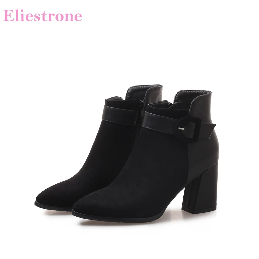 

Sale Brand New Winter Sexy Black Apricot Women Ankle Boots Lady Nude Shoes High Heel AB218 Plus Big Small Size 11 32 43 47