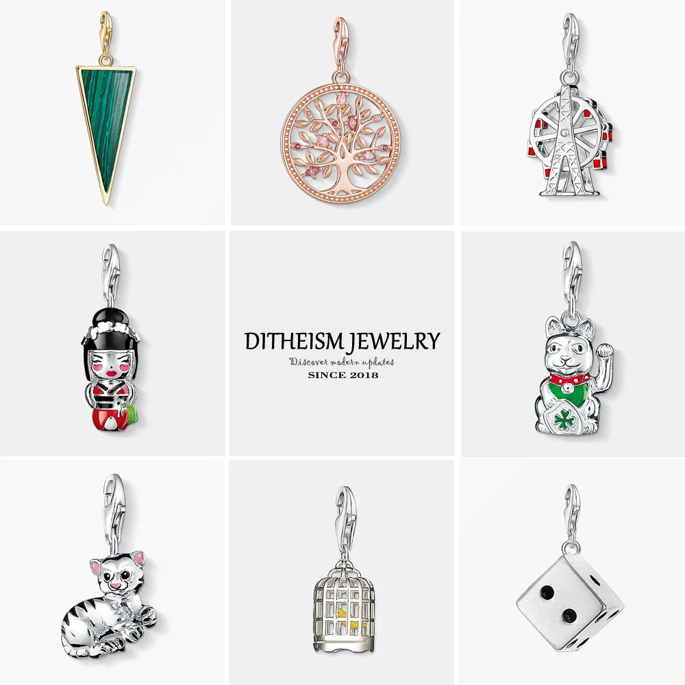 Подвеска на колесо обозрения 2018 модные ювелирные изделия серебро 925 пробы