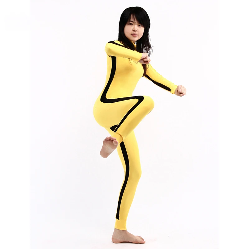 Ainclu настроить для взрослых и детей новый Zentai костюм желтый спандекс комбинезон