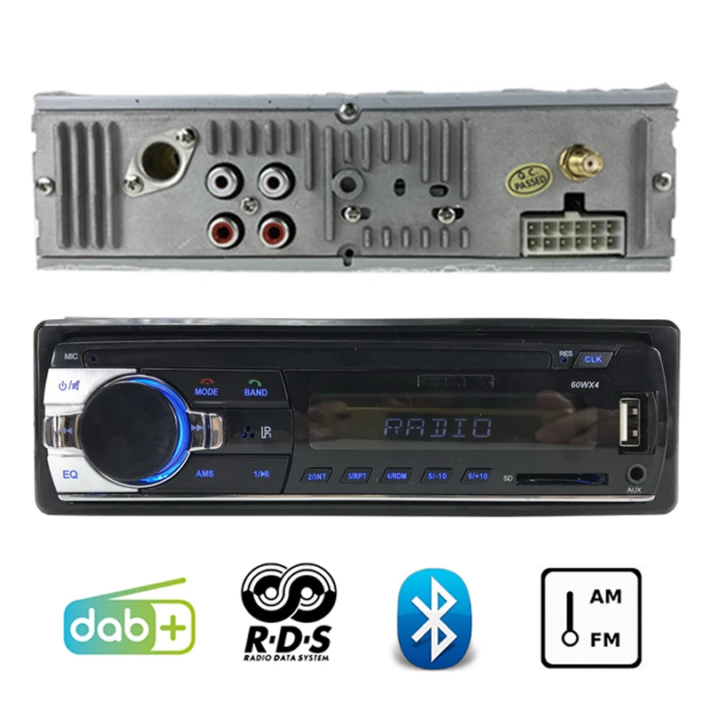 Магнитола RDS с ЖК дисплеем аудио MP3 USB SD слот для карты памяти Авторадио 1 DIN Bluetooth