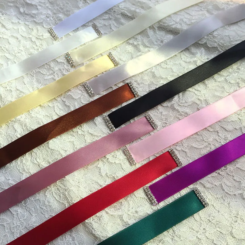 Хрустальные свадебные Ремни атласный пояс Стразы для свадебного платья