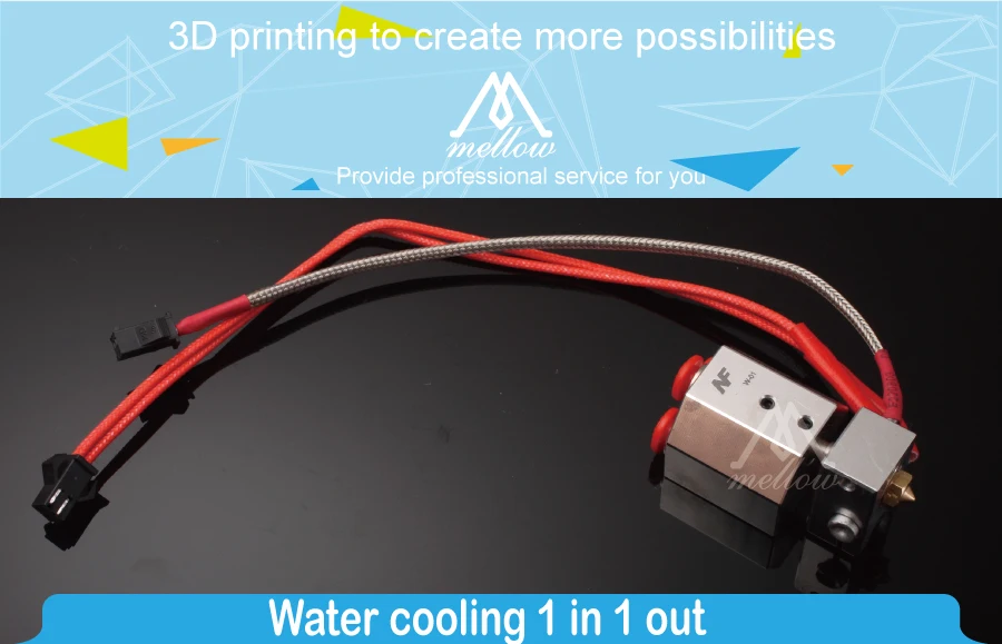 Мягкий цельнометаллический hotend простой сменный комплект для печати peek PA нити для E3D V6 titan AQUA водяное охлаждение 3D принтер экструдер
