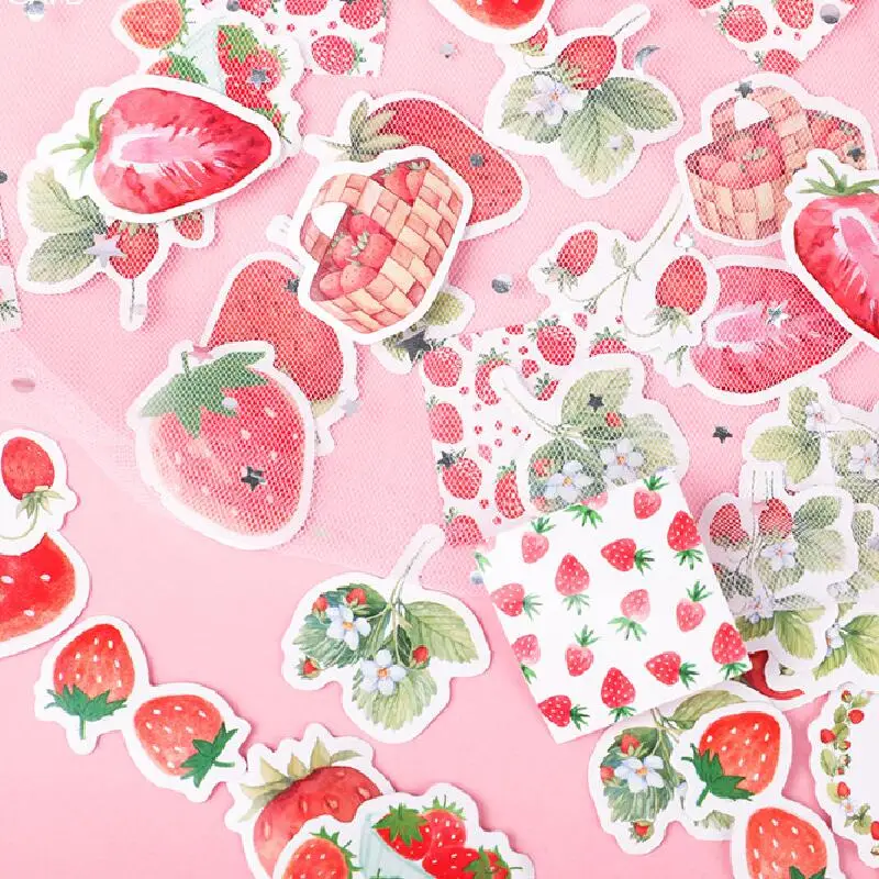 Бумажная этикетка с милым клубничным вкусом уплотнительные наклейки для