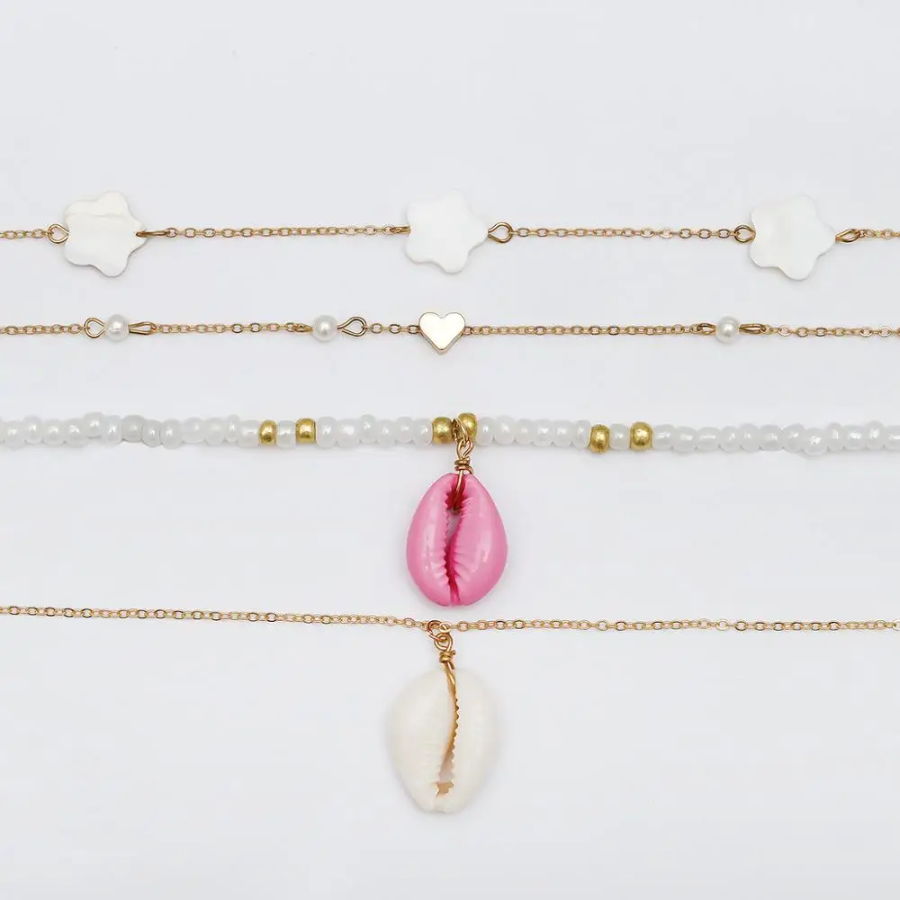 Многоярусный жемчужный корпус колье ожерелье воротник Бохо лето сладкий Кулон