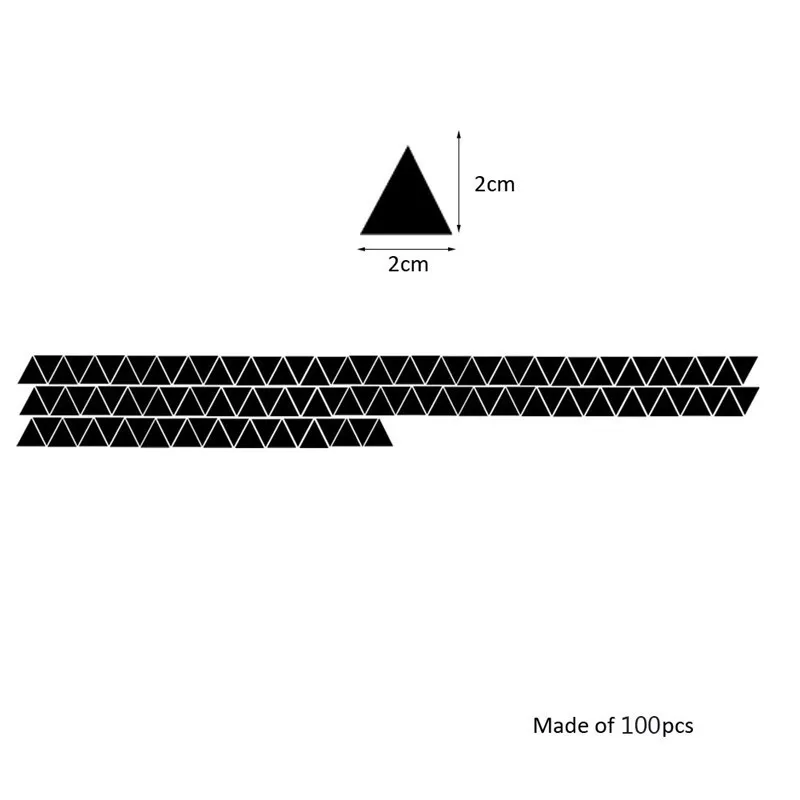 100 шт в виде маленьких треугольников акриловый зеркальный эффект стикеры стены
