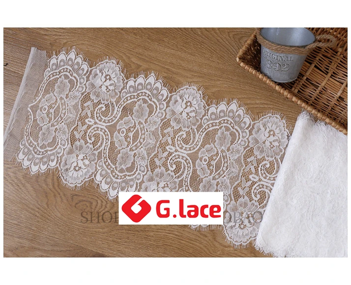 Кружевная ткань для ресниц GLace 2 вида 9 м/лот черная и белая самостоятельного