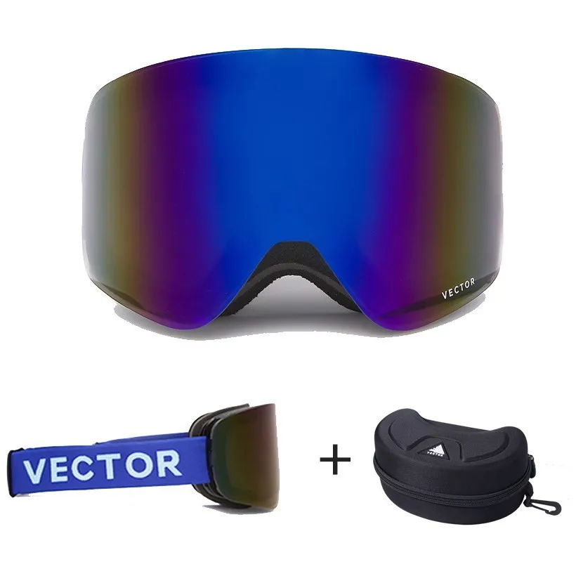 OTG лыжные очки, снежные очки, мужские, Skibrille, противотуманные покрытия, скейтборд, сноуборд, катание на лыжах, женские солнцезащитные очки, для улицы, Зимний спорт - Цвет: Navy Blue