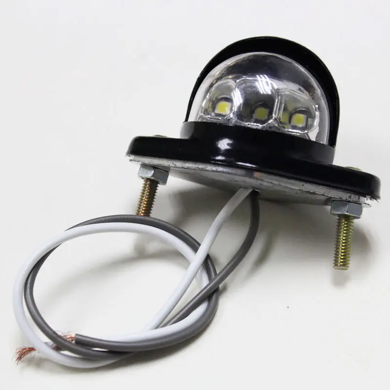 12V 6LED из тостолистой стали фонарь освещения номерного знака автомобиля лампы