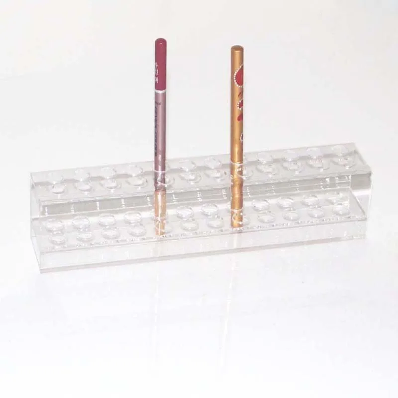 

2019 NEW Transparent Acrylic Pen Rack Stationery Shelves Items Show Holder Eyebrow Pencil Display Shelf Jewelry Display