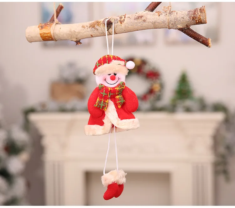 Год, кукла Санта-Клаус/Снеговик/Лось, Рождественская елка, украшения Noel, рождественские украшения для дома, Natal Navidad, детские подарки - Цвет: snowman