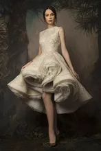 Drass Krikor Jabotian – robe de Cocktail en dentelle, tenue de soirée Sexy pour femmes, haut et bas, col à bijoux, paillettes, 2021  (4)
