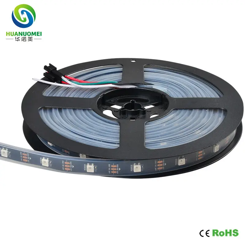5 м/рулон 30 светодиодный s/м пикс./м WS2812B полосы 5050 WS2812 Цифровой пикселей RGB ТВ лента