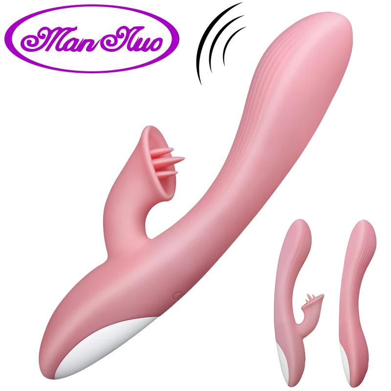 Мужской фаллоимитатор с G-Spot вибратор кроличьим языком и лизацией оральных