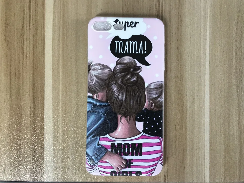 Babaite Модный черный чехол для телефона из ТПУ для мамы и дочки iPhone X XS MAX 6 6s 7 7plus 8 8Plus 5 5S SE XR 11 11pro 11promax