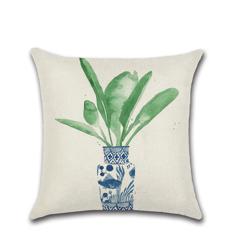 2PC/SET Home Tropical Rainforest Green Leaves Bonsai Pillowcases For Office Bedroom Pillow Case Decorative Pillowcase 45*45cm | Дом и сад