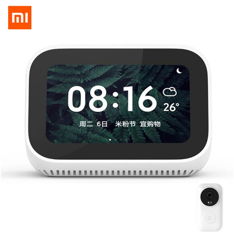 Xiaomi AI Face сенсорный экран Bluetooth 5,0 динамик цифровой дисплей Будильник WiFi умное соединение с видео дверной звонок