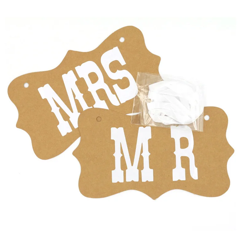 Творческий сделай сам деревянный MR Mrs свадебных доска и лента знак Свадебная