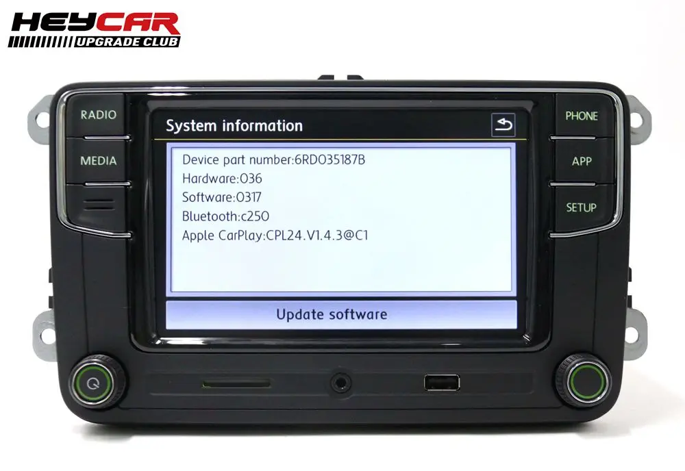Автомагнитола с зеленой подсветкой 187B RCD330 Plus на английском немецком русском и