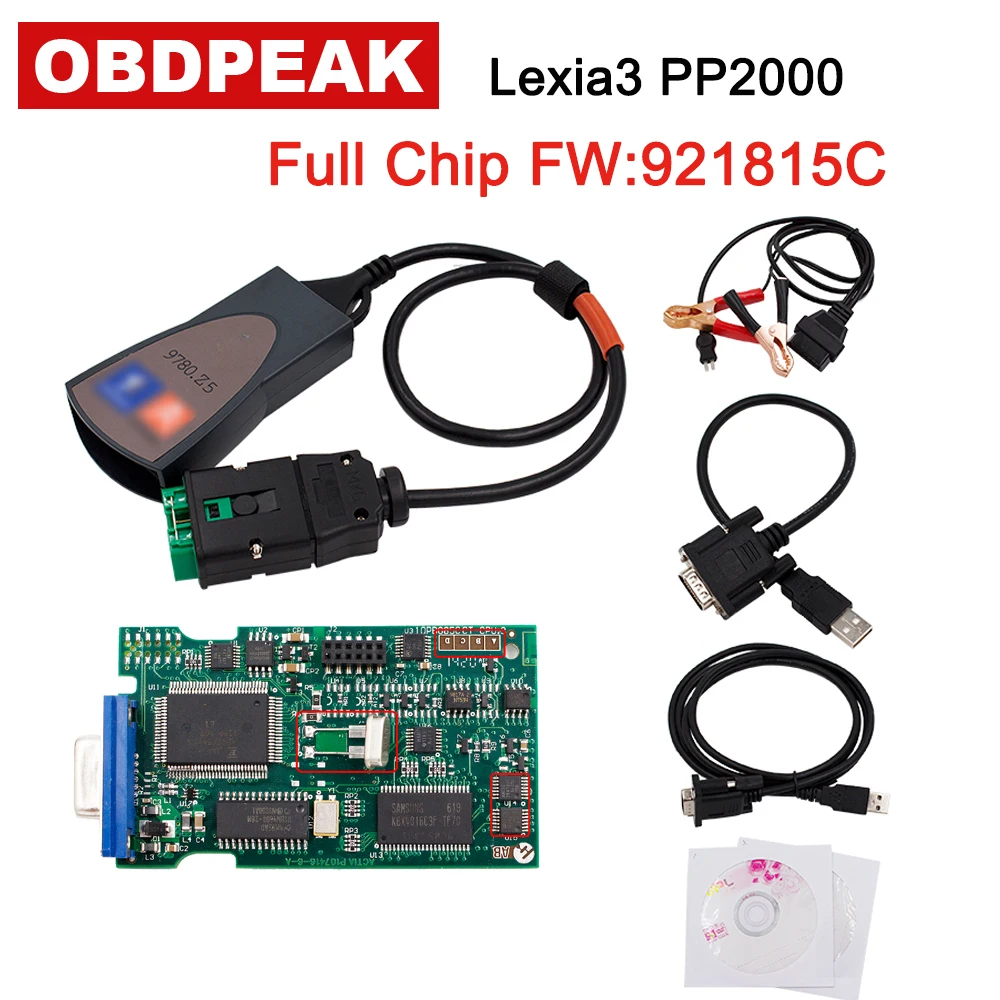 PP2000 Lexia 3 полный чип Diagbox V7.83 Lexia3 pp2000 V48 диагностический для Citroen/Peugeot с новейшей