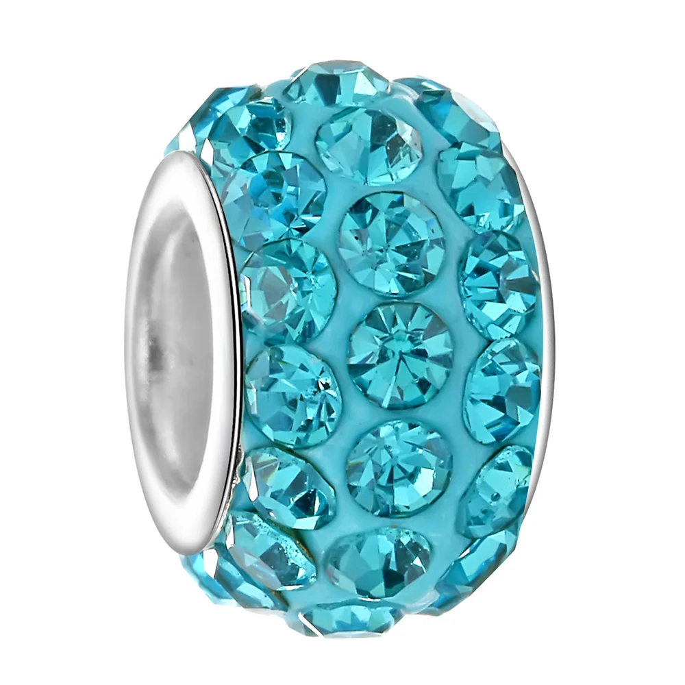 2017 европейские высококачественные хрустальные бусины серебряные