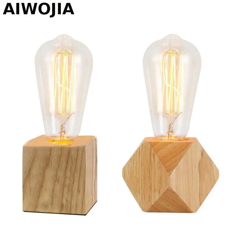 Настольные лампы для гостиной Tafellamp деревянная Ночная настольная лампа спальни
