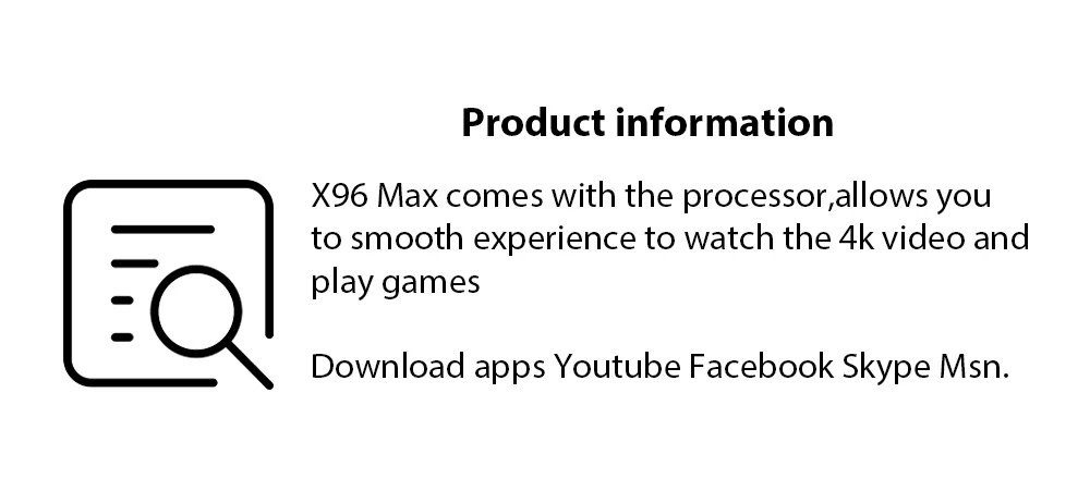 X96Max Smart TV BOX Android 9.0 Amlogic S905X2 LPDDR3 Quad Core 4GB 64GB 2.4G&5GHz Wifi BT 1000M 4K Set top box
