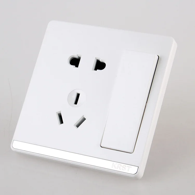 Розетка настенная домашняя белая Нефритовая 86 видов пять отверстий с одним