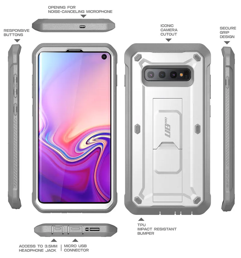 Для samsung Galaxy S10 чехол 6,1 дюймов SUP чехол UB Pro полный корпус прочная подставка чехол Чехол без встроенной защиты экрана