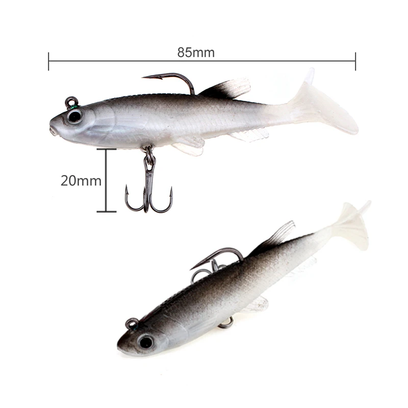 5 шт./лот мягкие приманки 8 см 13 г воблеры искусственные силиконовые для рыбалки