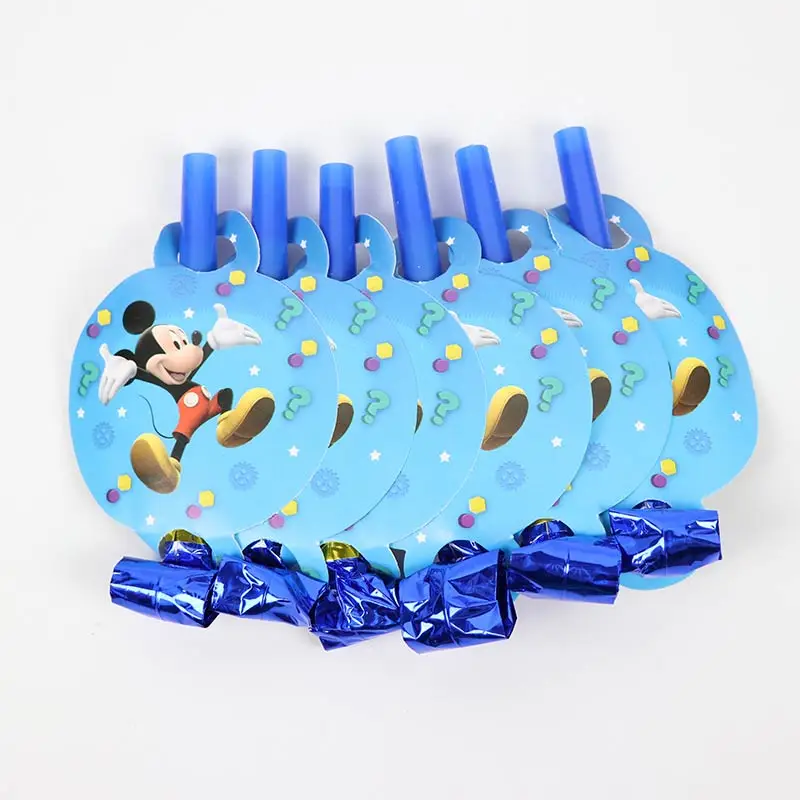 blowout 6pcs Тема Микки Мультфильм партия набор шар посуда тарелка салфетки баннер день рождения коробка конфет детский душ вечерние украшения - Цвет: blowout 6pcs