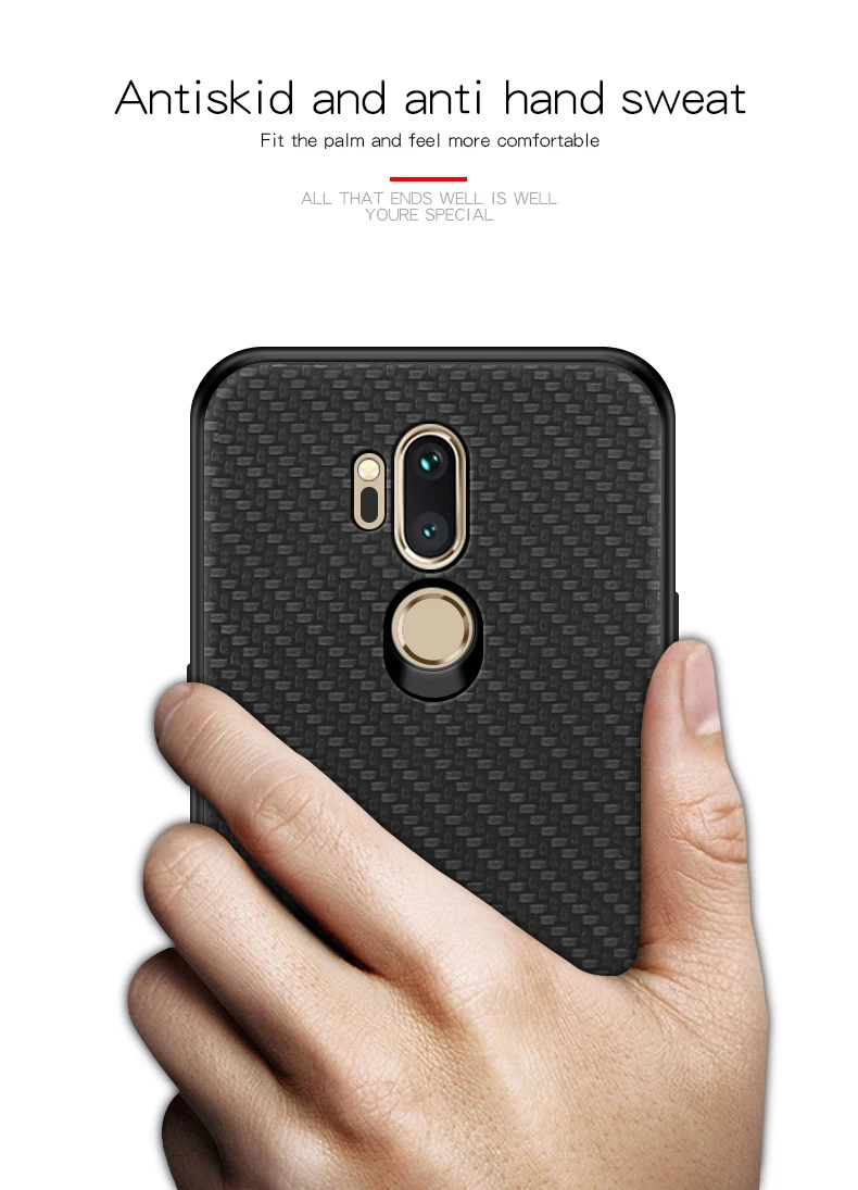 Чехол серии MOFi Honors для LG G7, дизайн с оплеткой, ТПУ, мягкий ПК, жесткий защитный чехол для телефона, чехол для LG G7, тканевый чехол