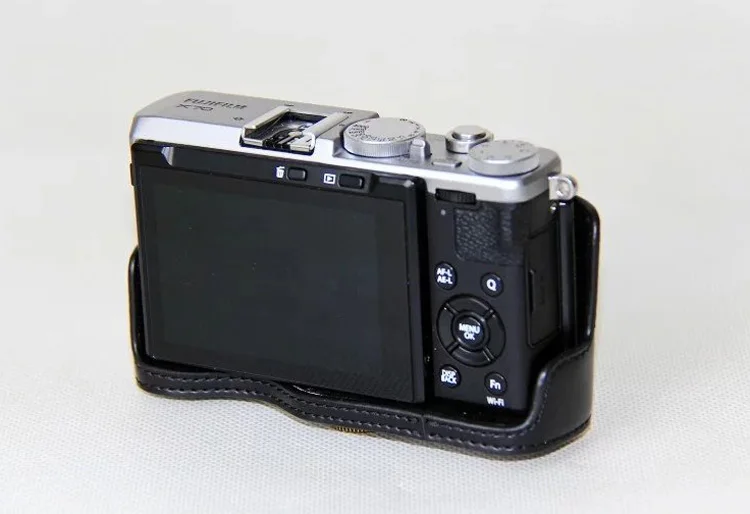 Сумка для цифровой камеры из ПУ кожи съемный чехол Fujifilm X70 с плечевым ремнем|camera
